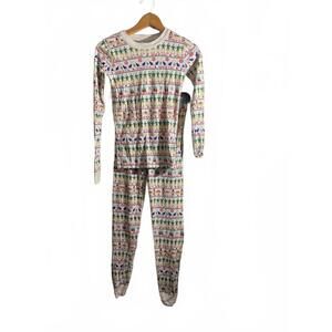 Hanna Anderson Raised by Elves Kids' Pajama Set - Festive Pattern Kids 12